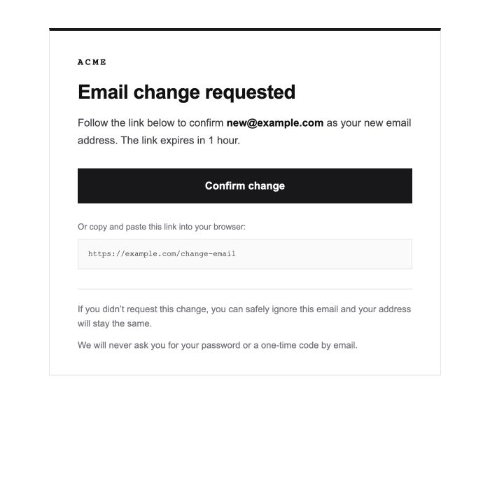 Better Auth Change Email preview