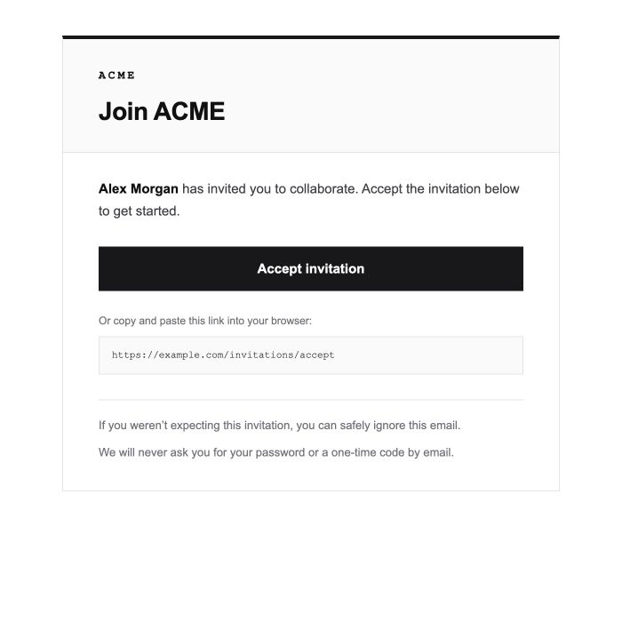 Better Auth Organization Invite email preview