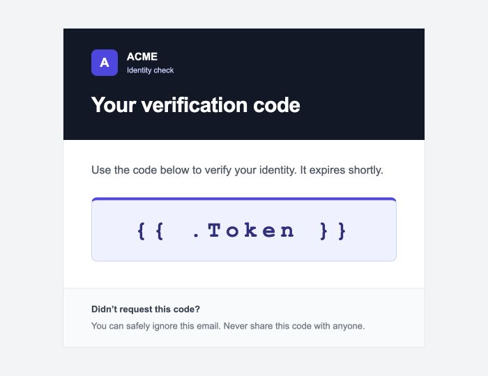 Supabase Reauthentication email preview