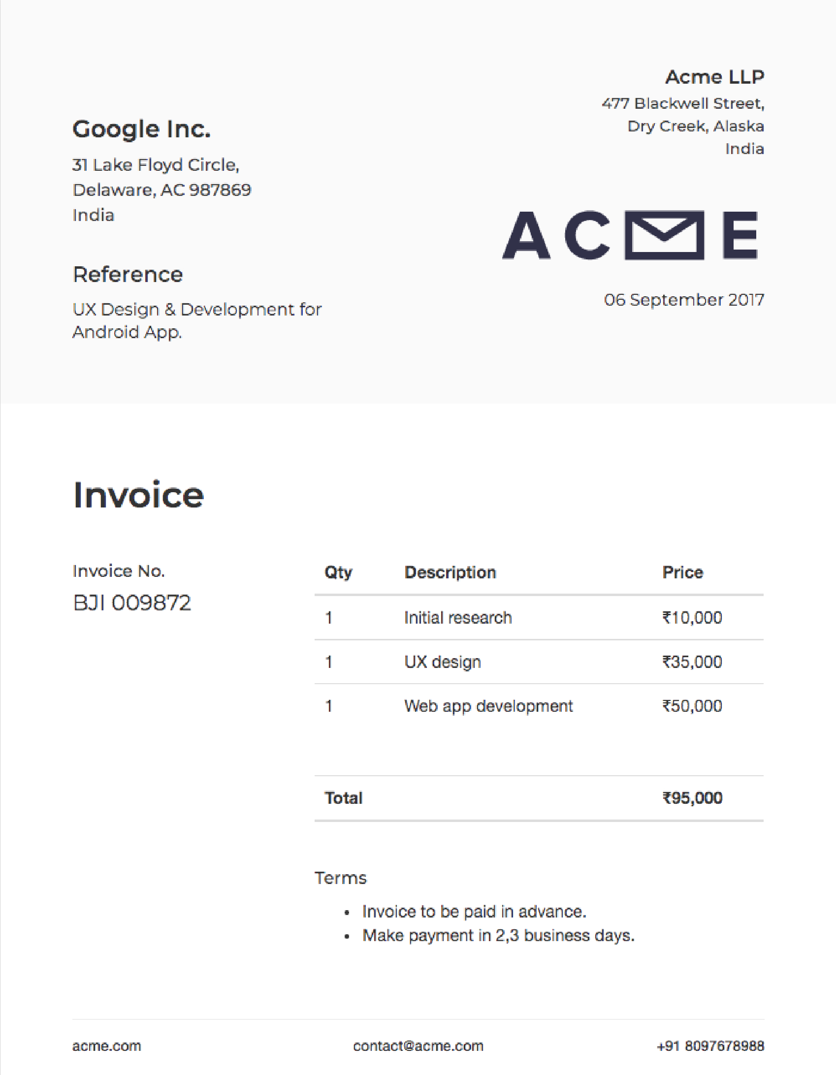 Html Invoice Templates Based On Bootstrap 3